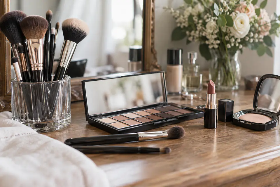 Matériel de maquillage de mariage — illustration générée par IA
