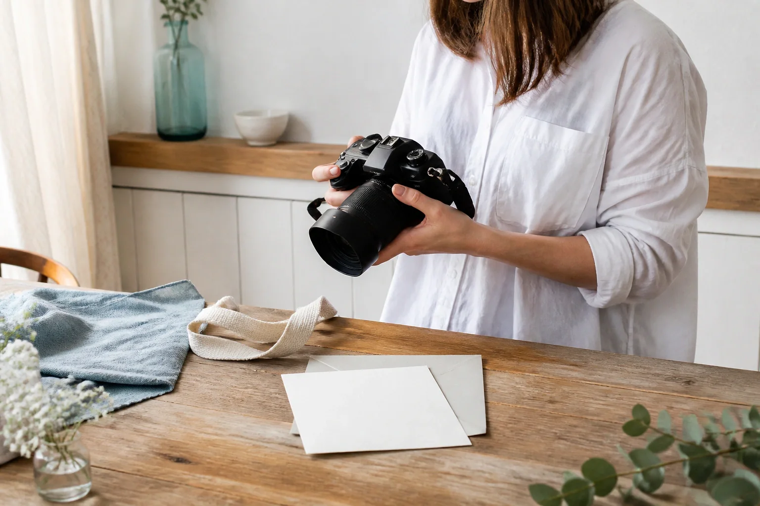 Appareil photo et accessoires de reportage de mariage — illustration générée par IA