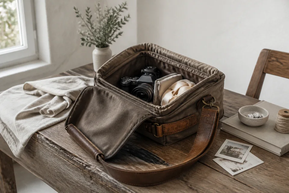 Appareil photo et accessoires de reportage de mariage — illustration générée par IA