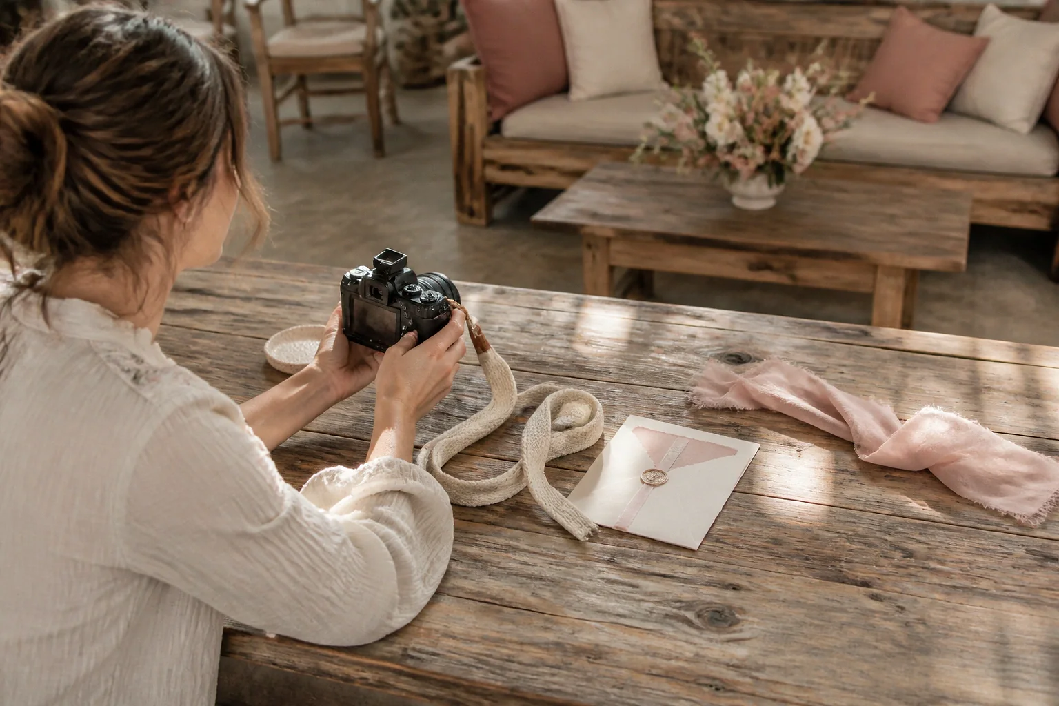 Appareil photo et accessoires de reportage de mariage — illustration générée par IA