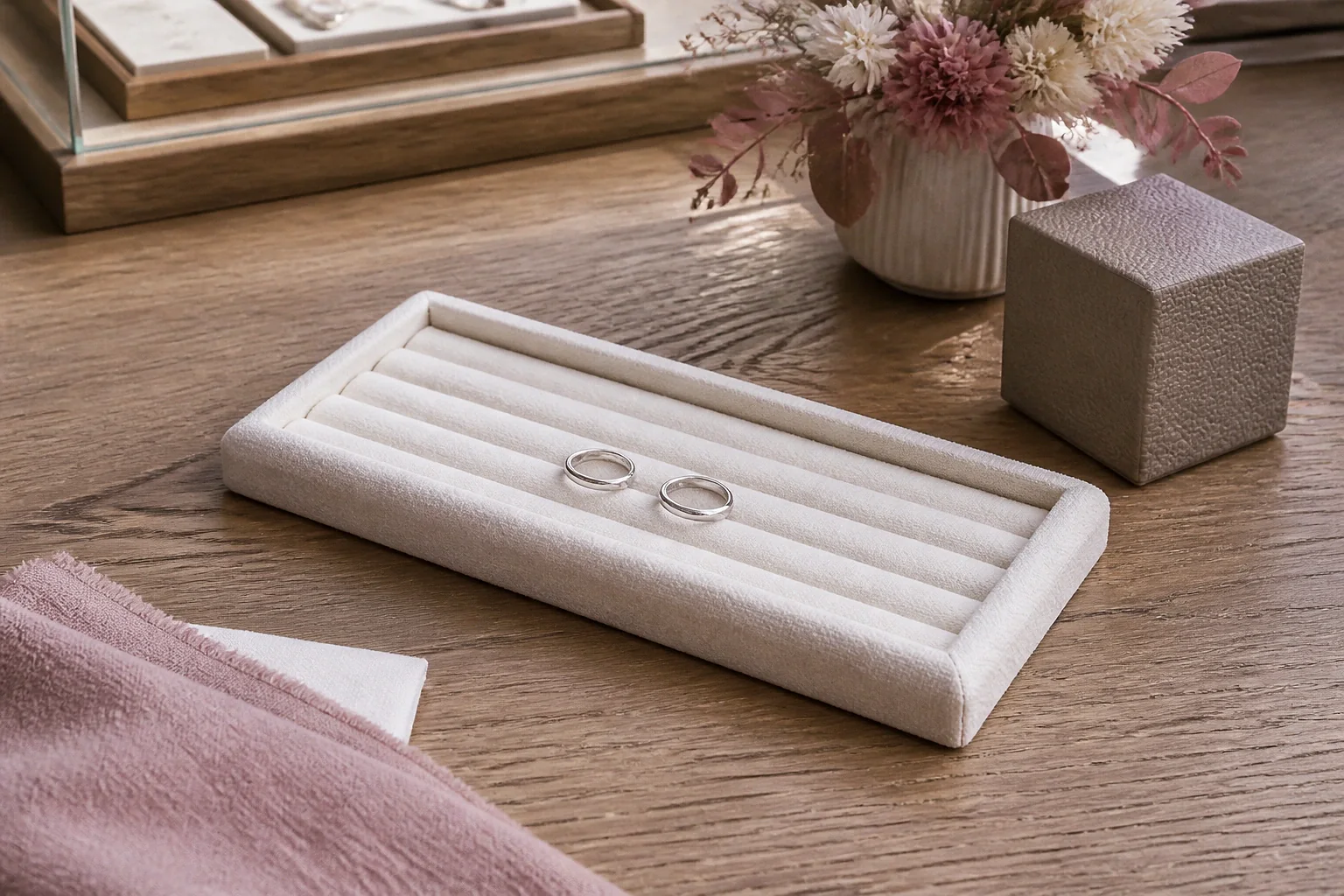 Alliances et travail de bijouterie de mariage — illustration générée par IA