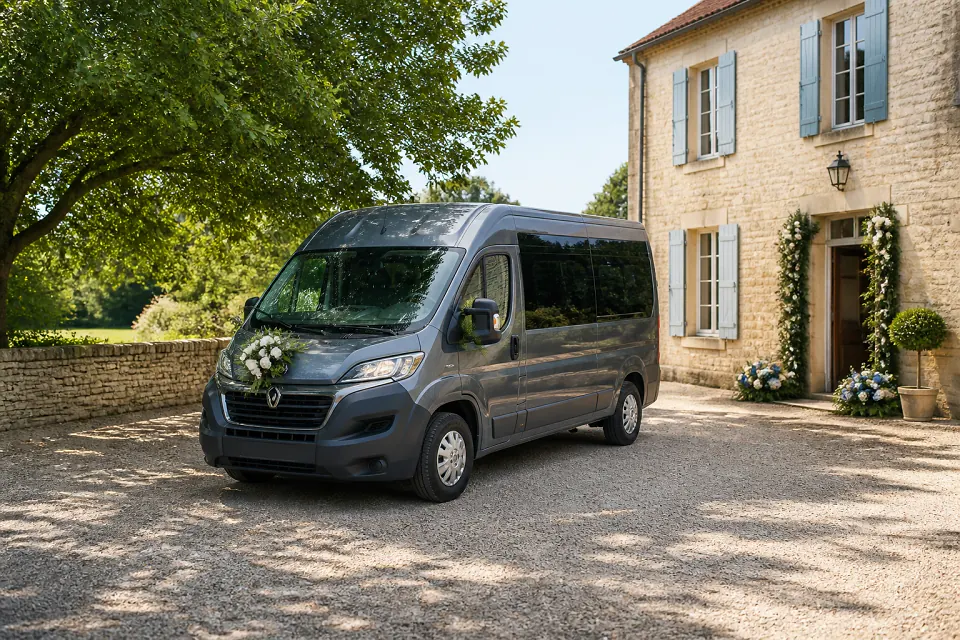 Véhicule préparé pour un transport de cérémonie — illustration générée par IA