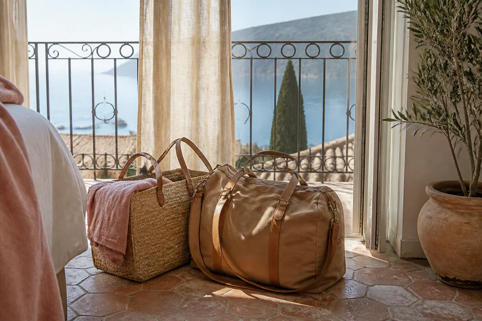 Bagages et hébergement pour un voyage de noces — illustration générée par IA