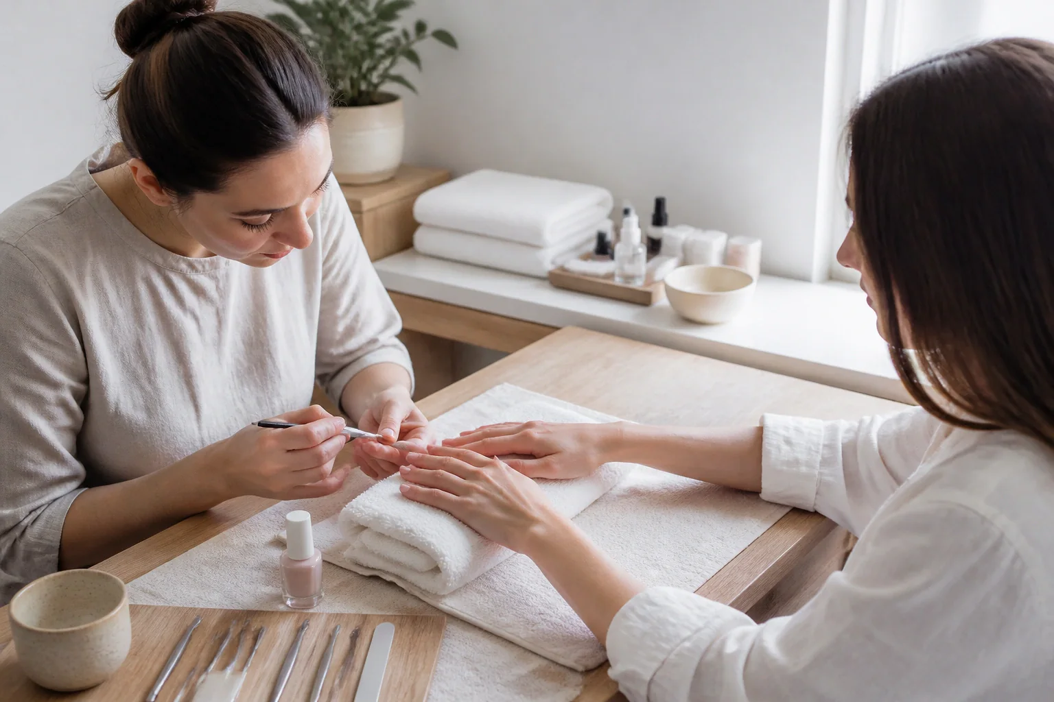 Préparation de soins esthétiques avant un mariage — illustration générée par IA