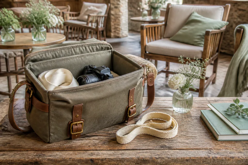 Appareil photo et accessoires de reportage de mariage — illustration générée par IA
