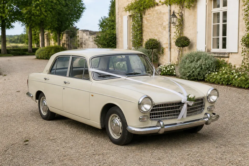 Véhicule préparé pour un transport de cérémonie — illustration générée par IA