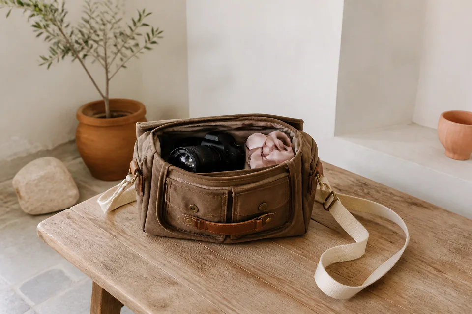 Appareil photo et accessoires de reportage de mariage — illustration générée par IA