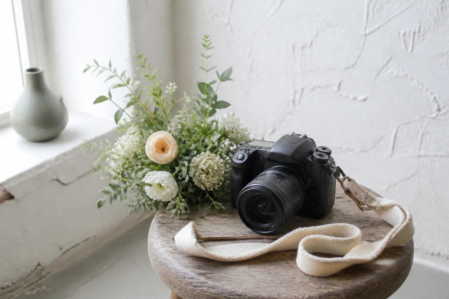 Appareil photo et accessoires de reportage de mariage — illustration générée par IA