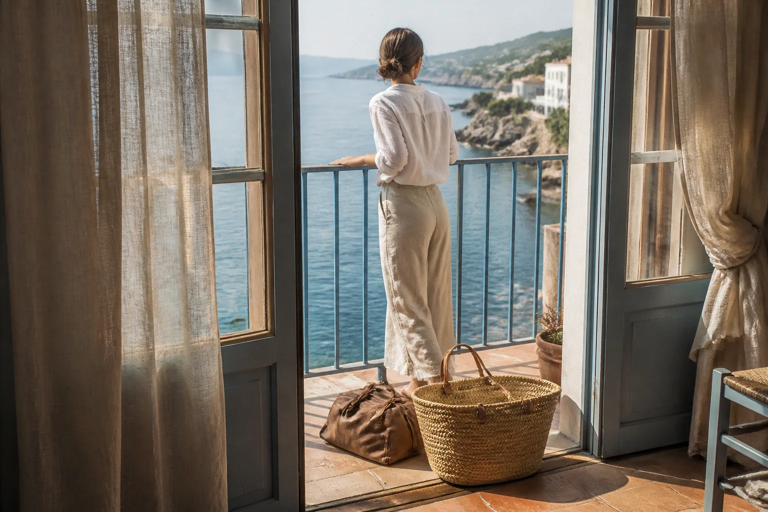 Bagages et hébergement pour un voyage de noces — illustration générée par IA