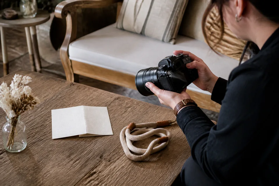 Appareil photo et accessoires de reportage de mariage — illustration générée par IA