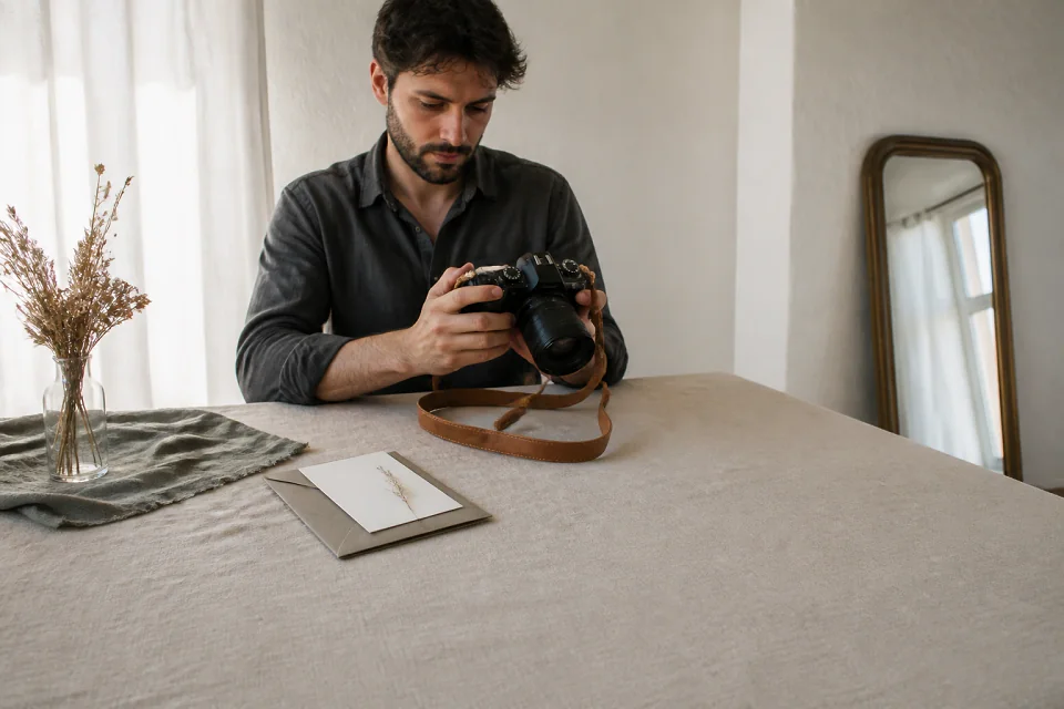 Appareil photo et accessoires de reportage de mariage — illustration générée par IA