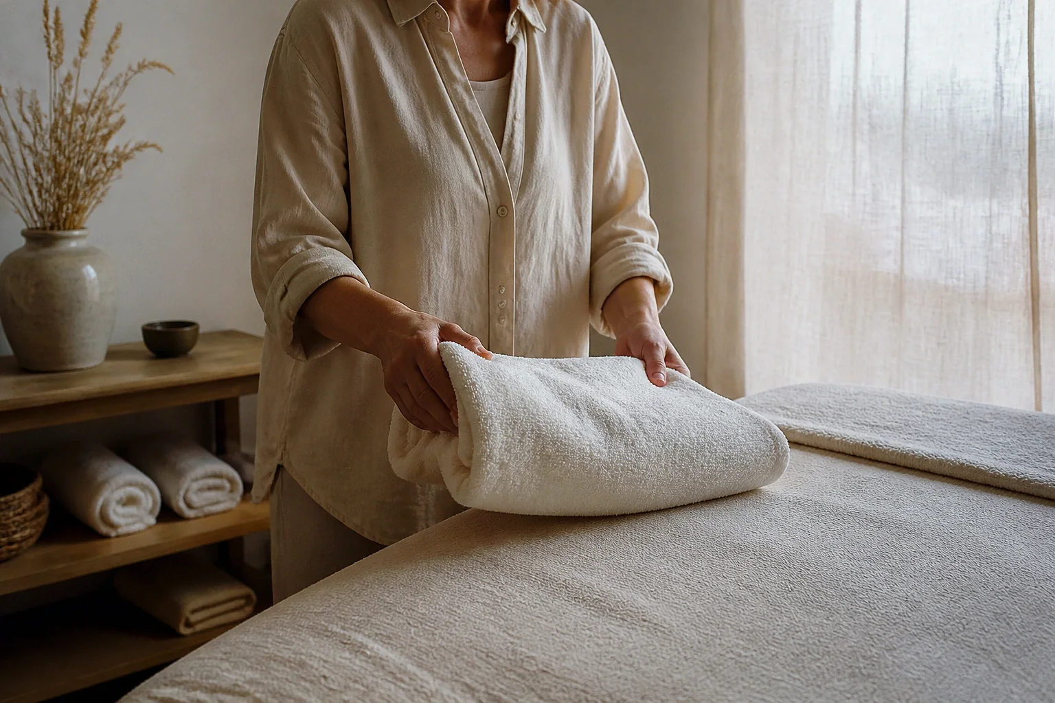 Préparation de soins esthétiques avant un mariage — illustration générée par IA