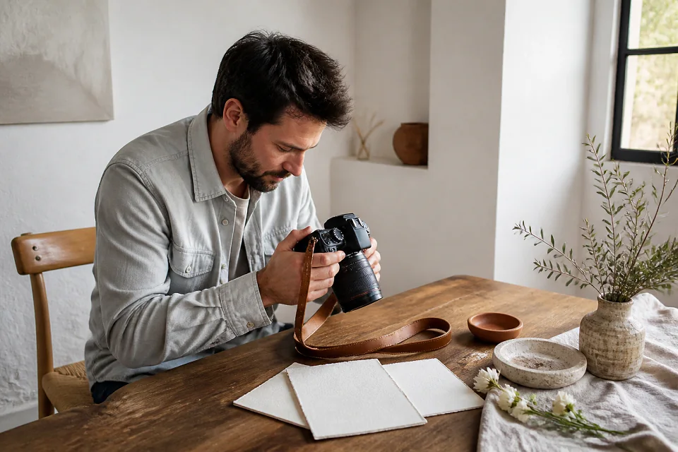 Appareil photo et accessoires de reportage de mariage — illustration générée par IA