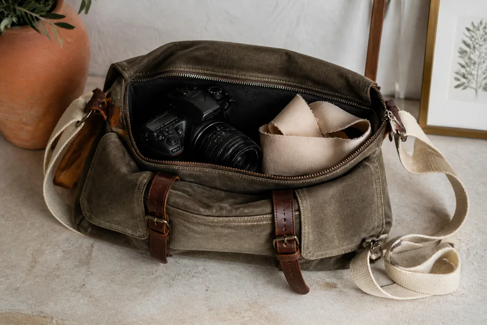 Appareil photo et accessoires de reportage de mariage — illustration générée par IA
