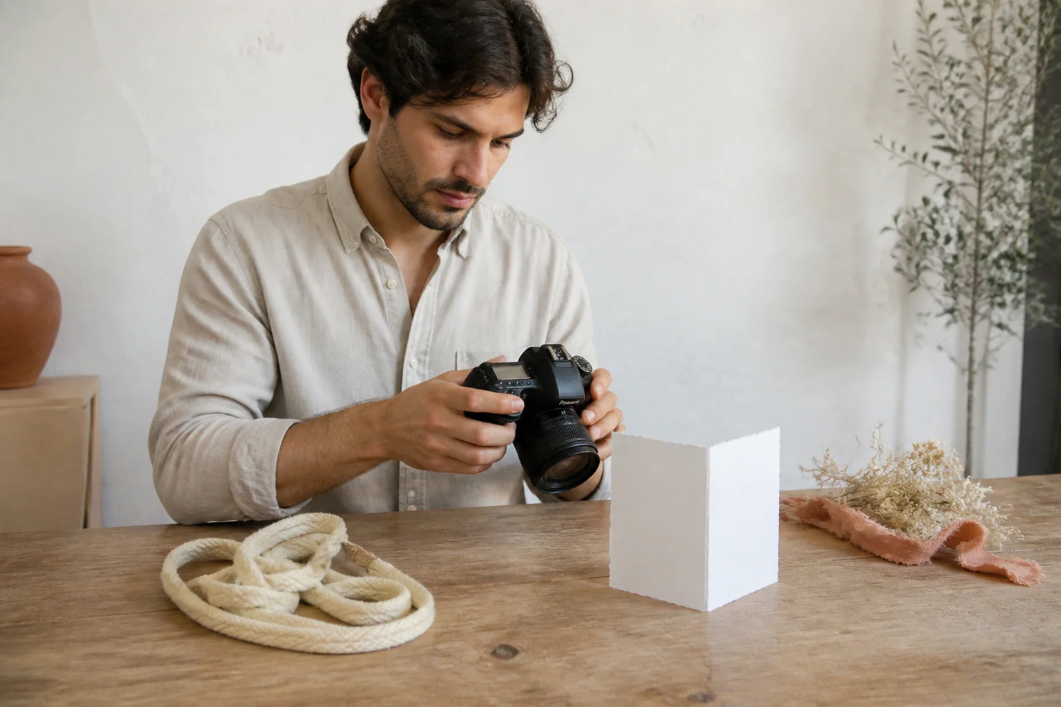 Appareil photo et accessoires de reportage de mariage — illustration générée par IA