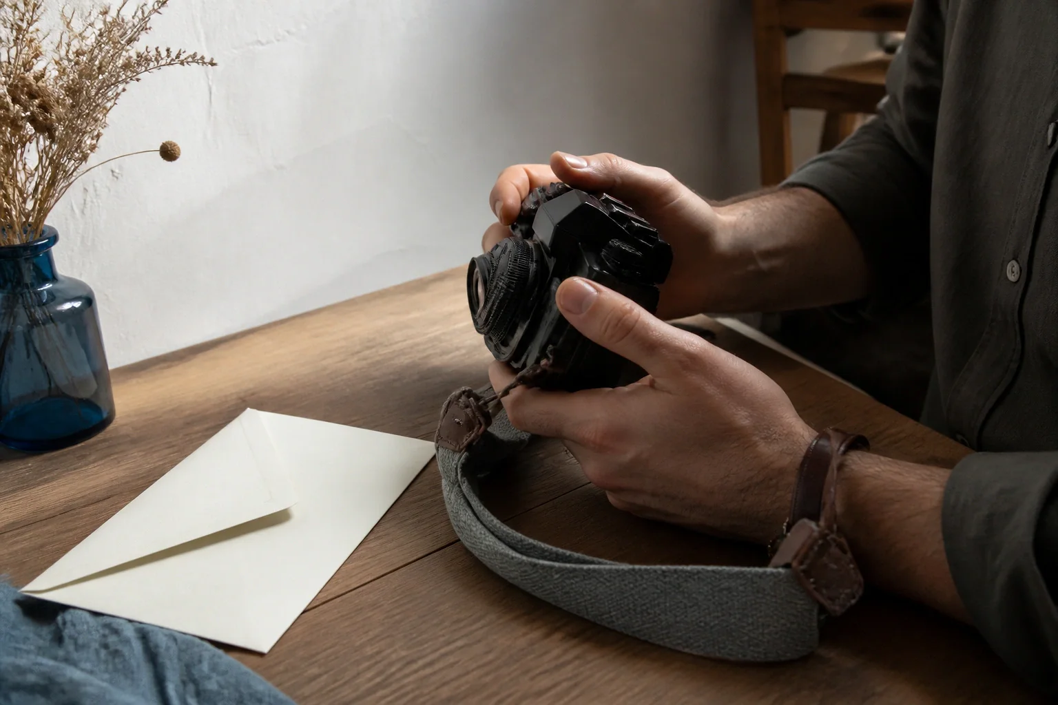 Appareil photo et accessoires de reportage de mariage — illustration générée par IA