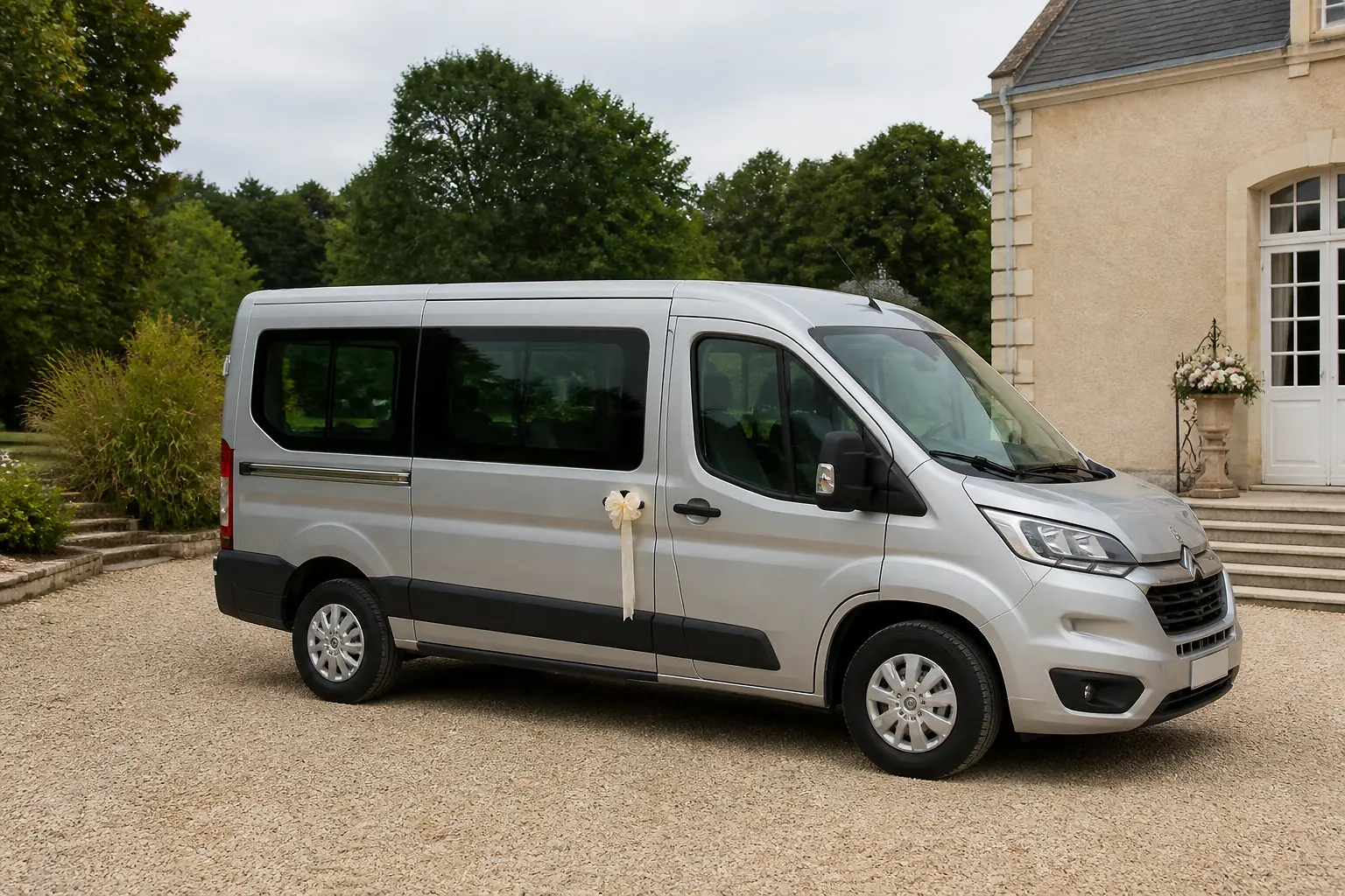 Véhicule préparé pour un transport de cérémonie — illustration générée par IA