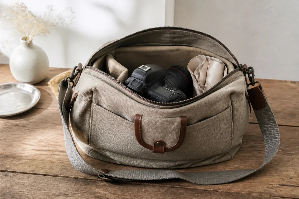 Appareil photo et accessoires de reportage de mariage — illustration générée par IA