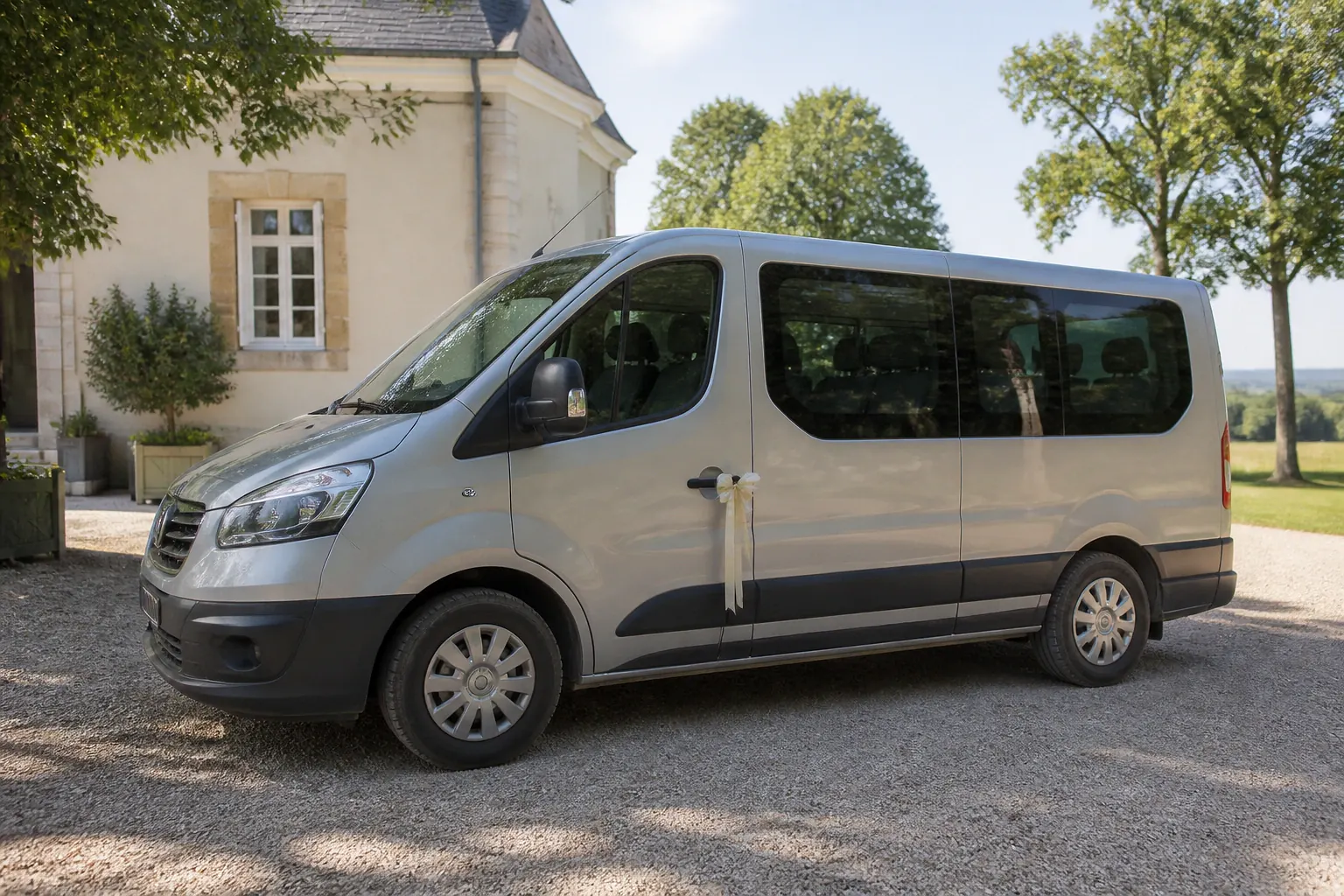 Véhicule préparé pour un transport de cérémonie — illustration générée par IA