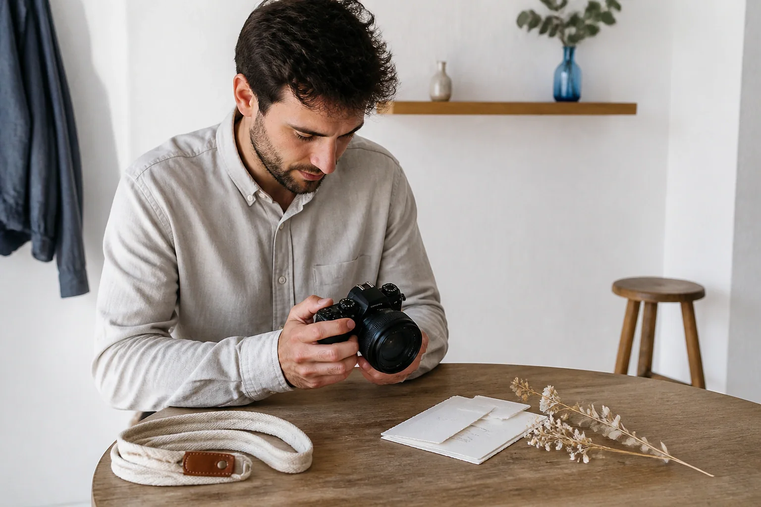 Appareil photo et accessoires de reportage de mariage — illustration générée par IA