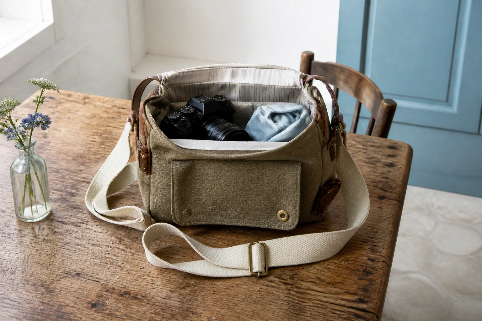 Appareil photo et accessoires de reportage de mariage — illustration générée par IA