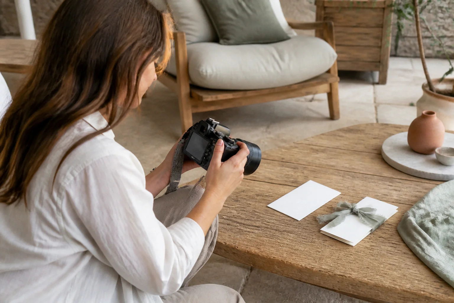 Appareil photo et accessoires de reportage de mariage — illustration générée par IA