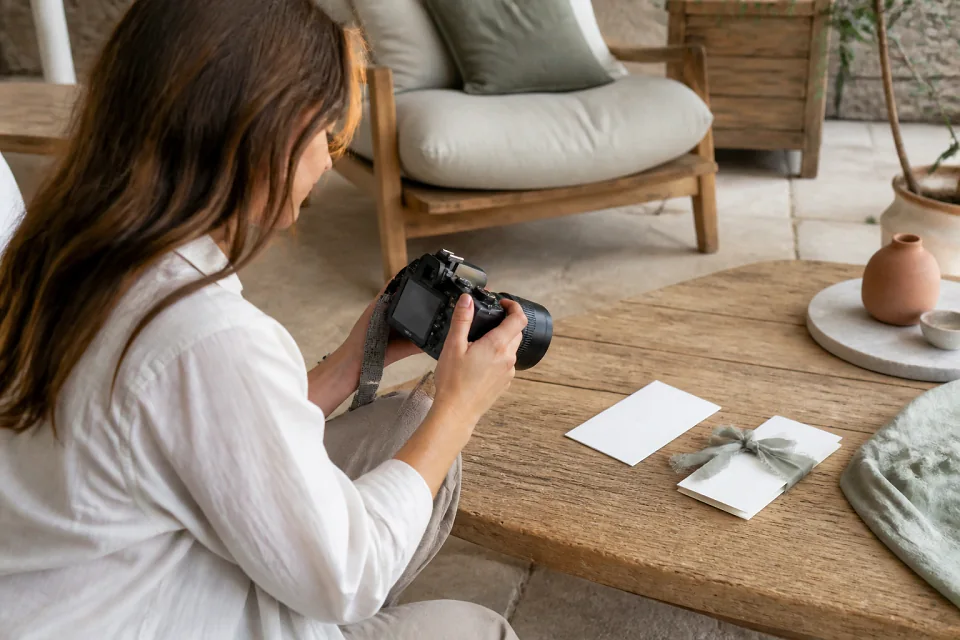 Appareil photo et accessoires de reportage de mariage — illustration générée par IA