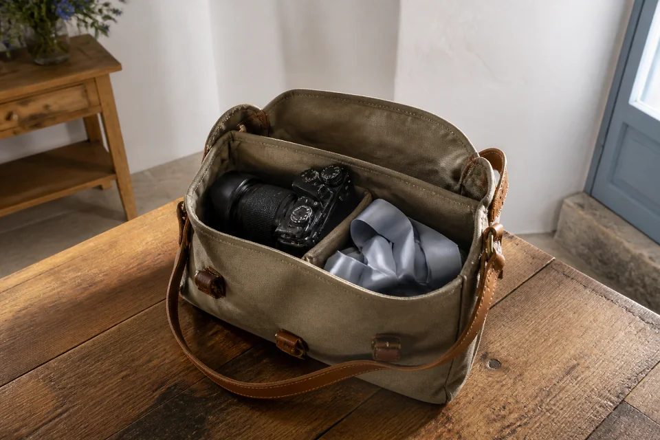 Appareil photo et accessoires de reportage de mariage — illustration générée par IA
