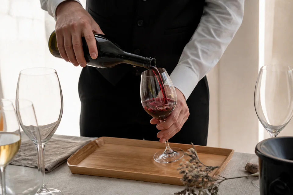 Sélection de boissons pour une réception de mariage — illustration générée par IA