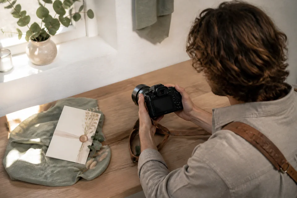 Appareil photo et accessoires de reportage de mariage — illustration générée par IA