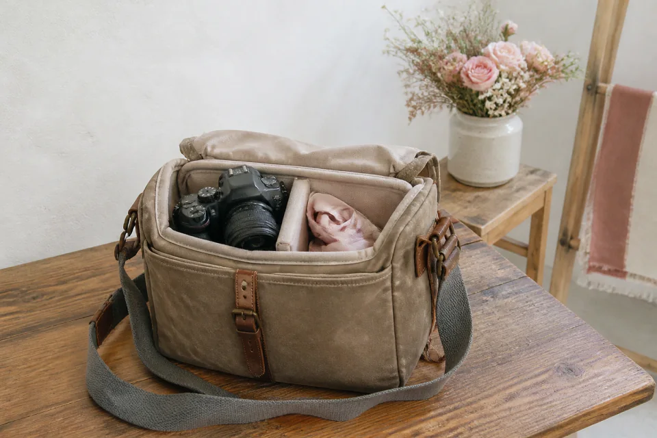 Appareil photo et accessoires de reportage de mariage — illustration générée par IA