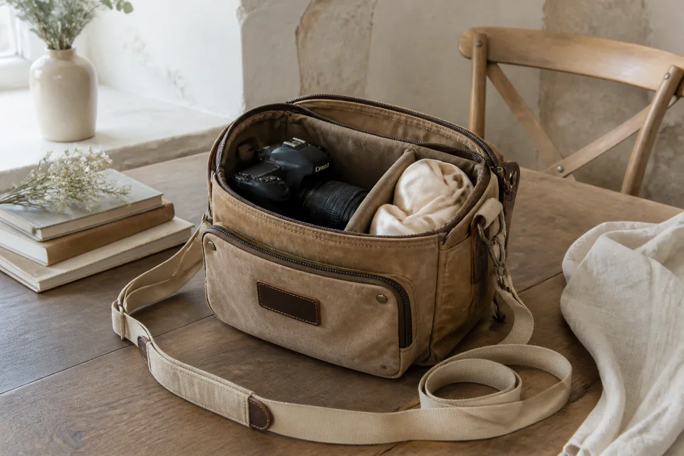 Appareil photo et accessoires de reportage de mariage — illustration générée par IA
