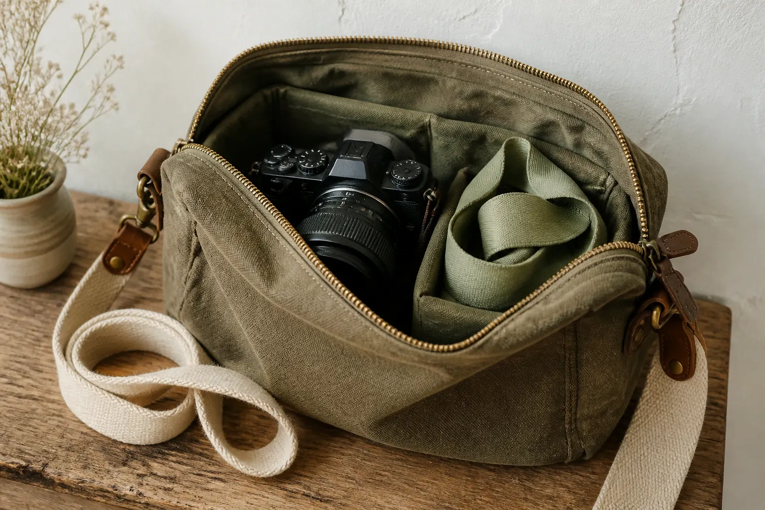 Appareil photo et accessoires de reportage de mariage — illustration générée par IA