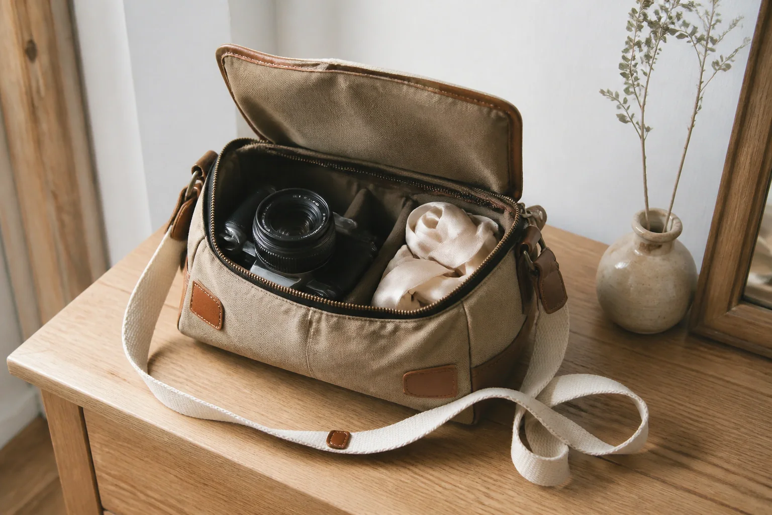 Appareil photo et accessoires de reportage de mariage — illustration générée par IA