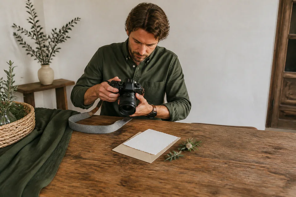 Appareil photo et accessoires de reportage de mariage — illustration générée par IA