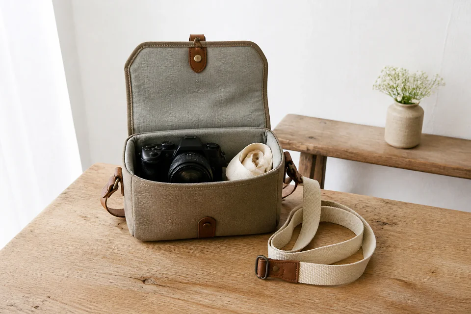 Appareil photo et accessoires de reportage de mariage — illustration générée par IA