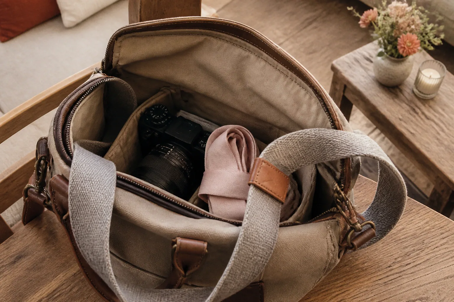 Appareil photo et accessoires de reportage de mariage — illustration générée par IA
