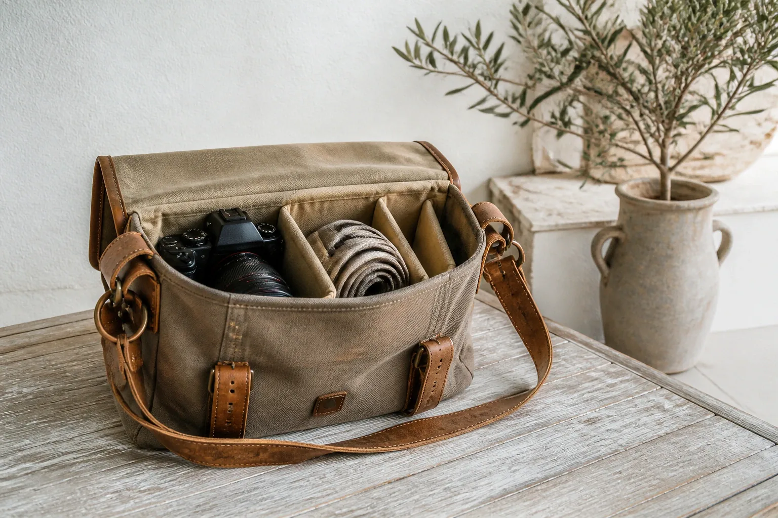 Appareil photo et accessoires de reportage de mariage — illustration générée par IA