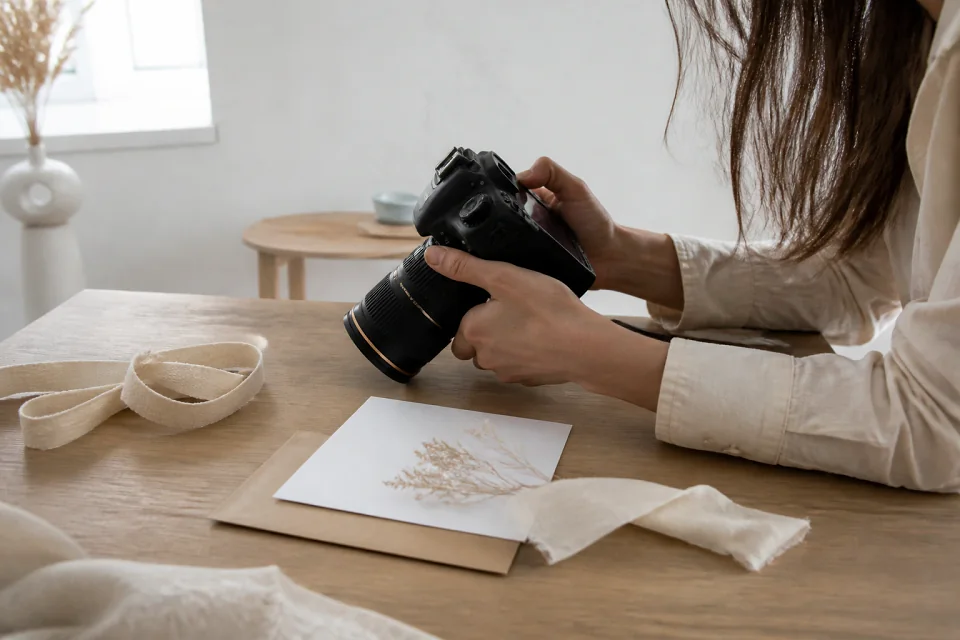 Appareil photo et accessoires de reportage de mariage — illustration générée par IA