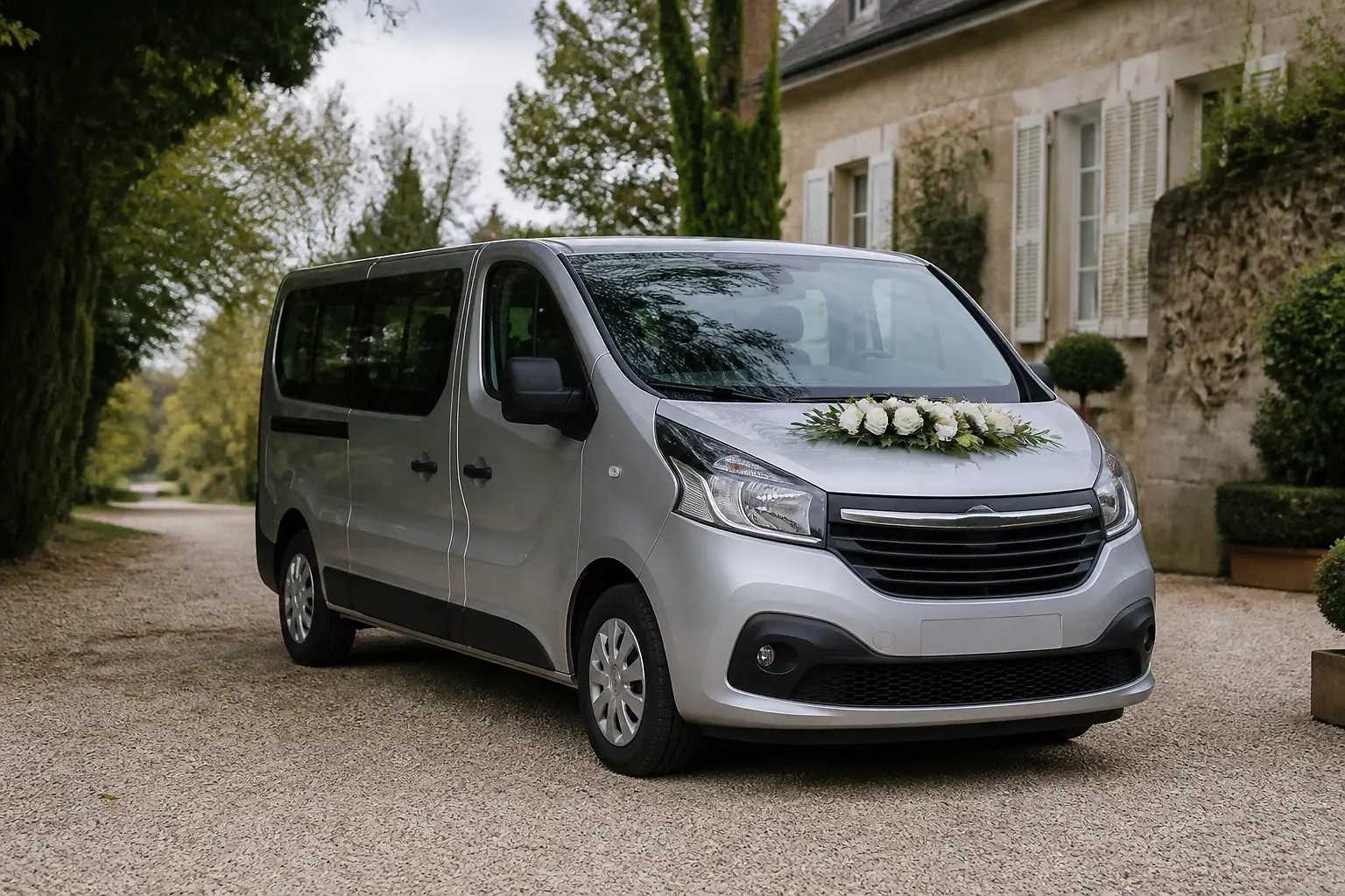 Véhicule préparé pour un transport de cérémonie — illustration générée par IA