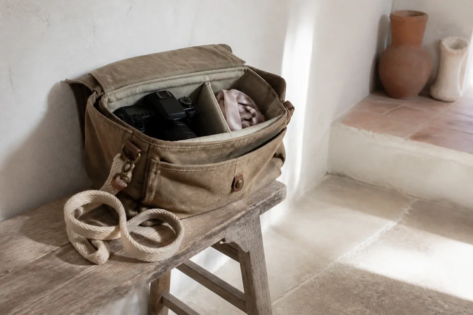 Appareil photo et accessoires de reportage de mariage — illustration générée par IA