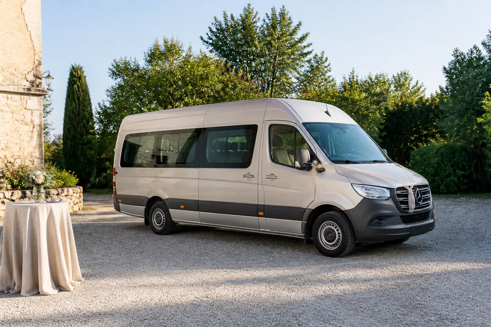 Véhicule préparé pour un transport de cérémonie — illustration générée par IA