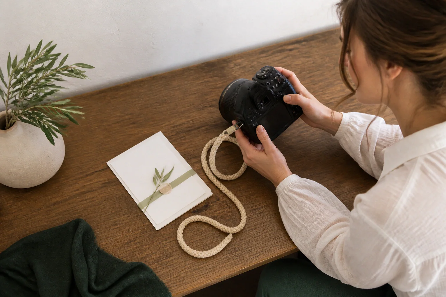 Appareil photo et accessoires de reportage de mariage — illustration générée par IA