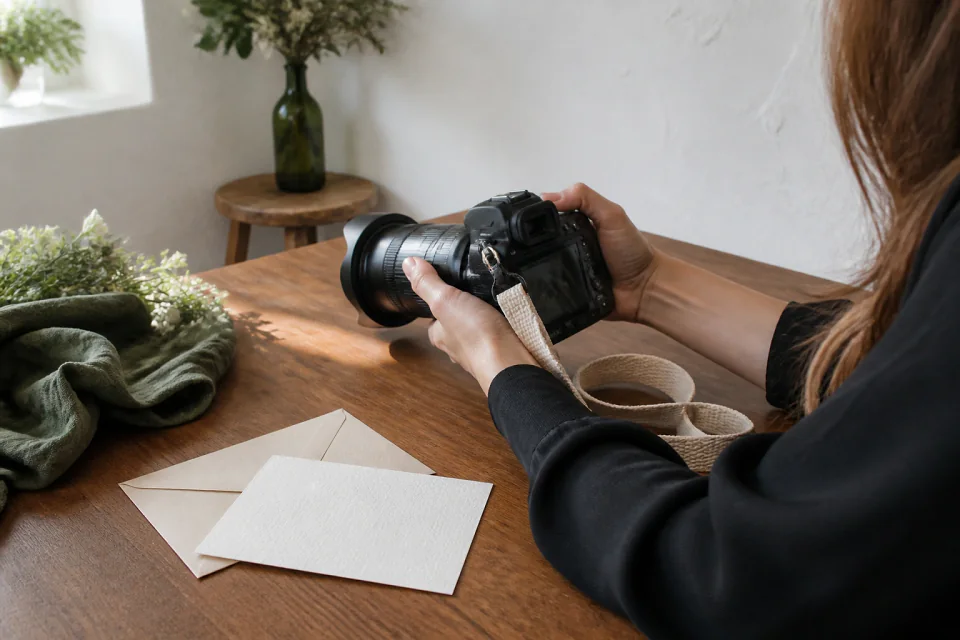 Appareil photo et accessoires de reportage de mariage — illustration générée par IA