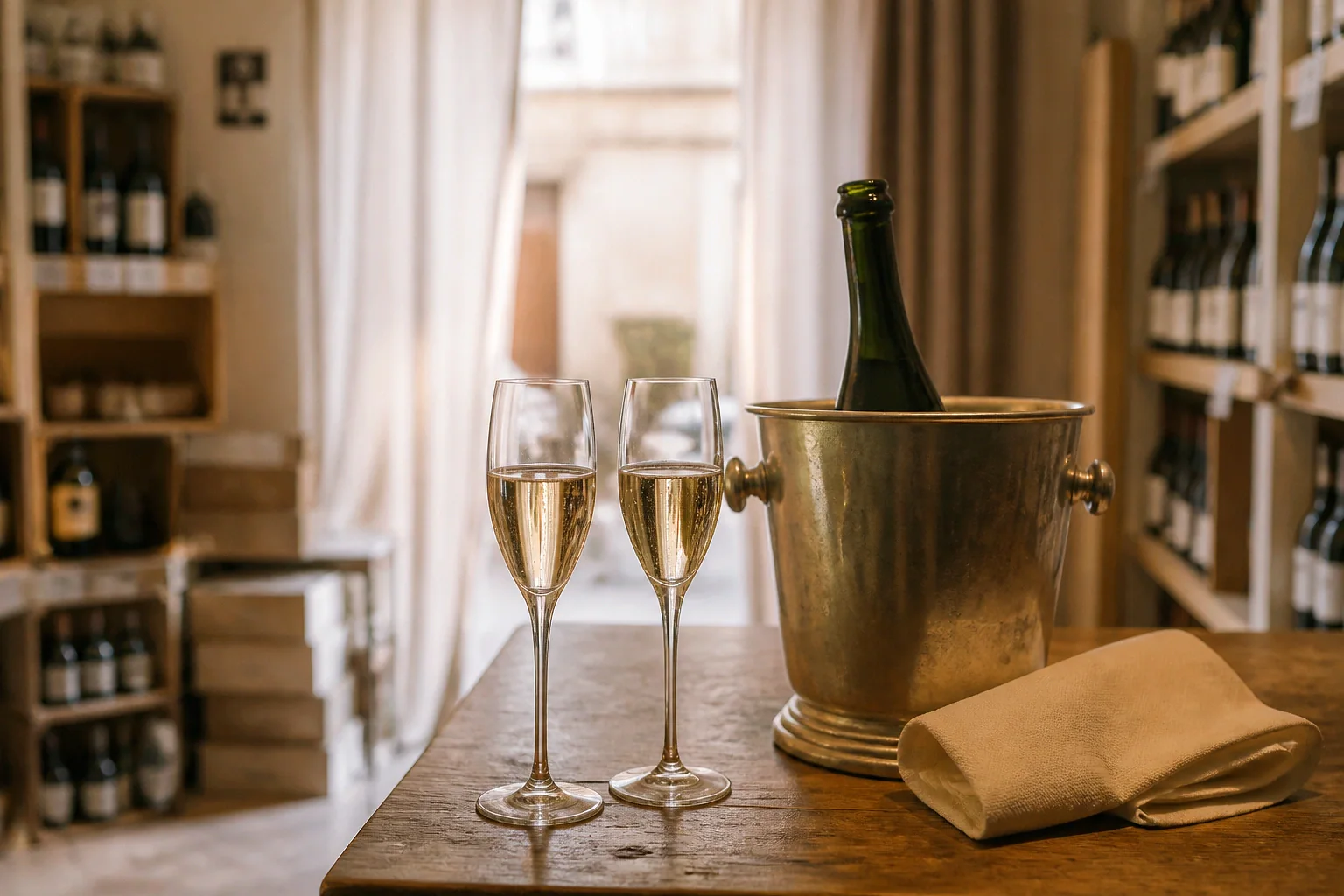Sélection de boissons pour une réception de mariage — illustration générée par IA