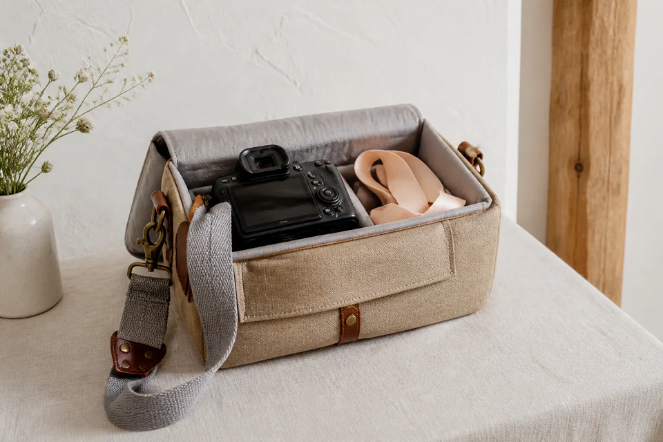 Appareil photo et accessoires de reportage de mariage — illustration générée par IA