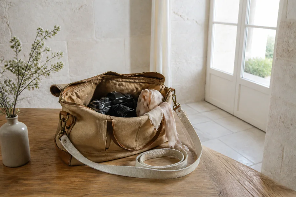 Appareil photo et accessoires de reportage de mariage — illustration générée par IA