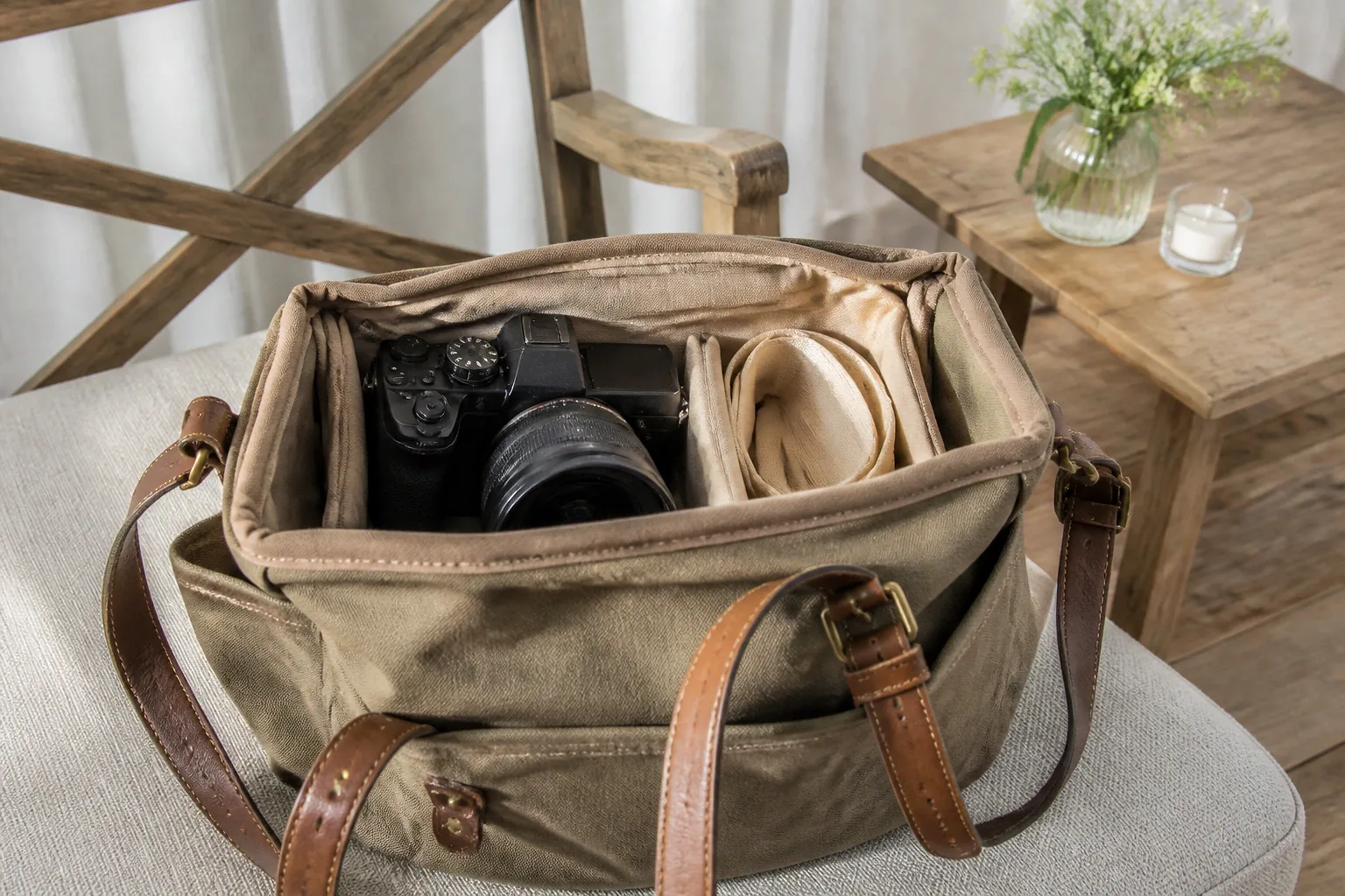 Appareil photo et accessoires de reportage de mariage — illustration générée par IA