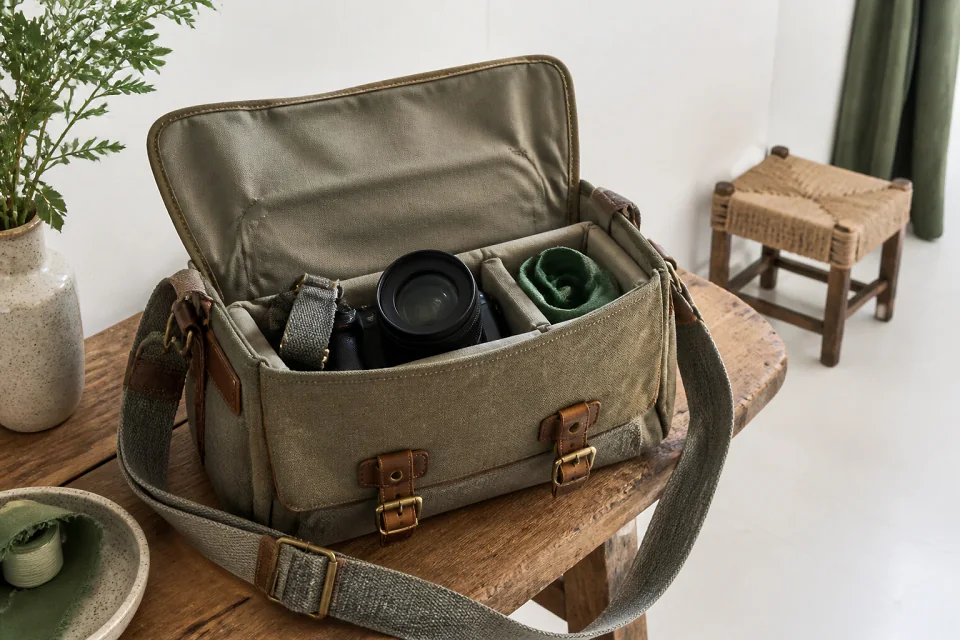 Appareil photo et accessoires de reportage de mariage — illustration générée par IA