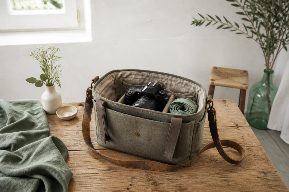 Appareil photo et accessoires de reportage de mariage — illustration générée par IA